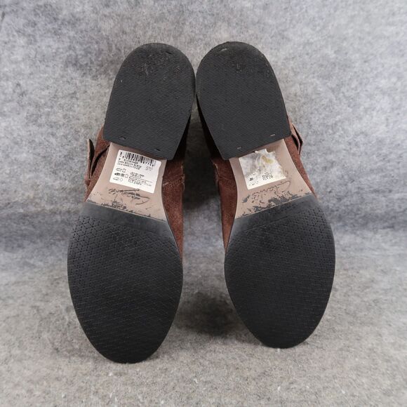 Clarks Shoes Womens 7 Bootie Fashion Buckle Strap Zip Leather Brown Elvina Haze - Picture 13 of 15